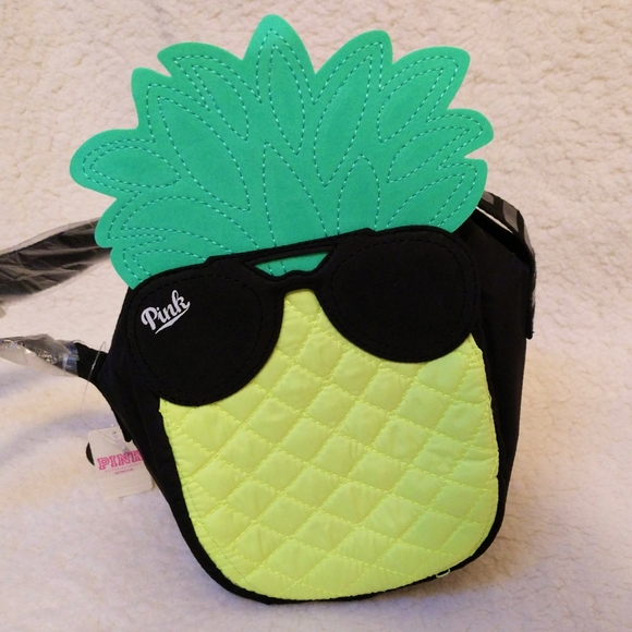 PINK Victoria's Secret Handbags - VS PINK Insulated Pineapple Crossbody Cooler Bag